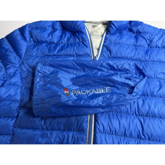 Rokka & Rolla Youth 2XL 14 16 Packable Blue Down Hooded Puffer Jacket Unisex - Picture 4 of 11